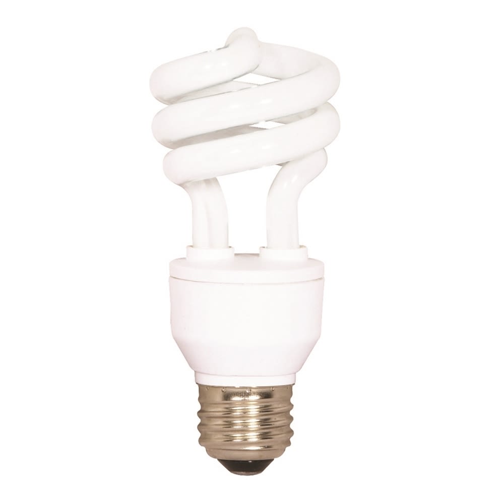 Satco® Compact Fluorescent Spiral Lightbulb, 13W/60W, Medium Base, Warm White